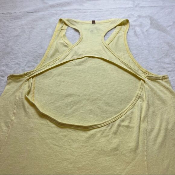 Qor Yellow Cotton Cashmere Blend Racer Back Tank Size Medium - Picture 6 of 8